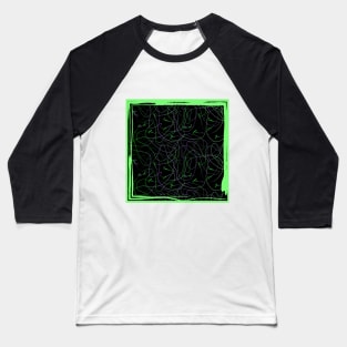 Abstraction with doodles in green frame Baseball T-Shirt